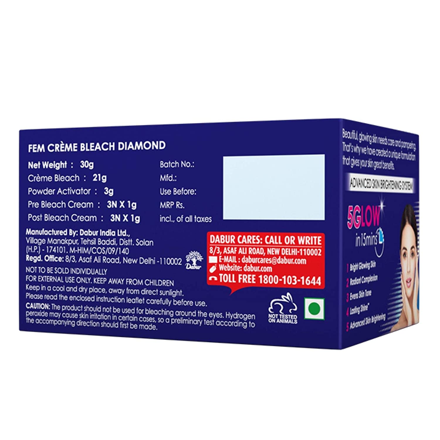 Fem Gold Creme Skin Bleach - Diamond - 30 g
