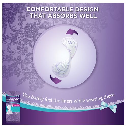 Whisper Daily Liners Clean & Fresh Sanitary Pads - 20 pcs