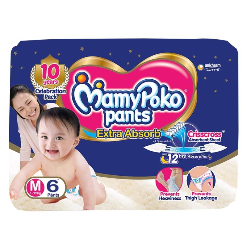 Mamypoko Pants - Extra Absorb - Medium (7 - 12 kg) - 6 pcs