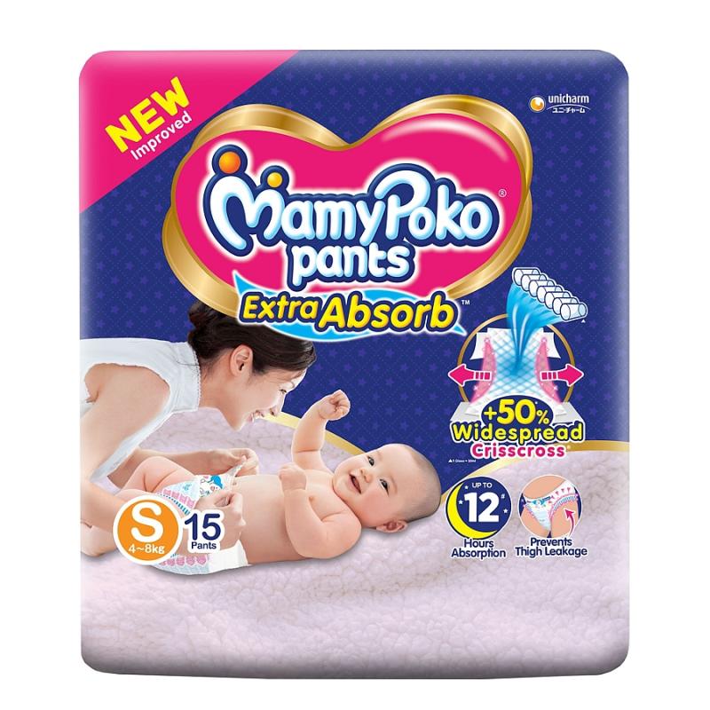 Mamypoko Extra Absorb Pants - Small (4 - 8 kg) - 15 pcs