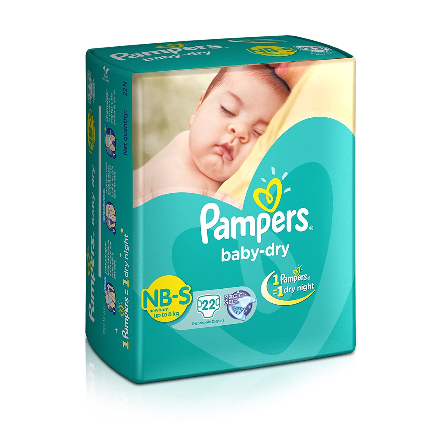 Pampers Baby Dry Pants - NB Small - Up to 8 kg - 22 PCS