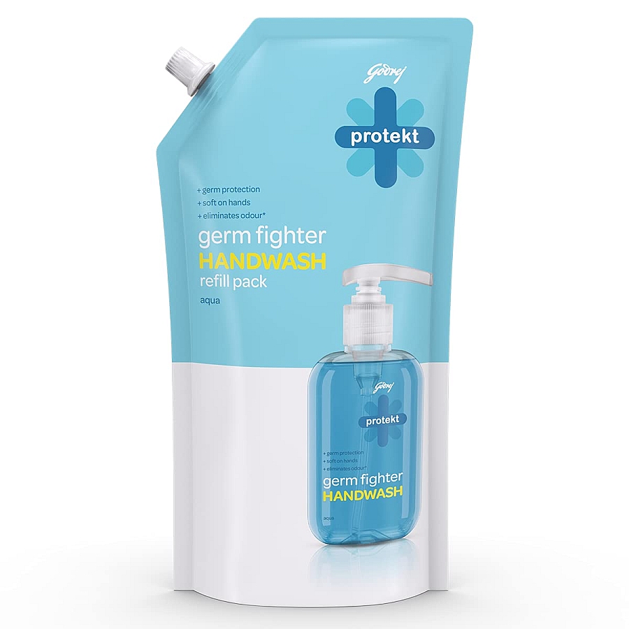 Godrej Protekt Aqua Germ Fighter Hand Wash (Refill) - 725 ml