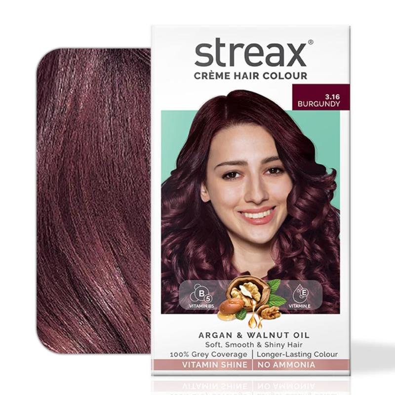 Streax Creme Hair Colour - (3.16 Burgundy) - 120 ml