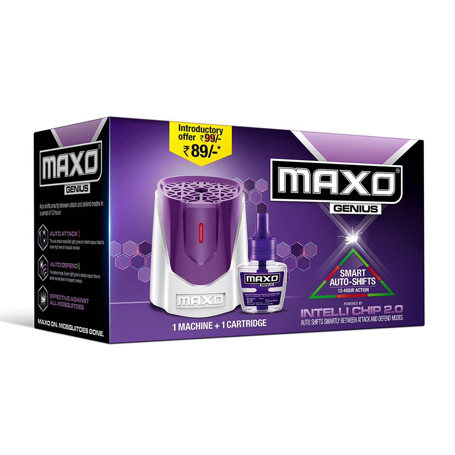 Maxo Genius Mosquito Repellent Machine ( Machine + Refill) - 35 ml