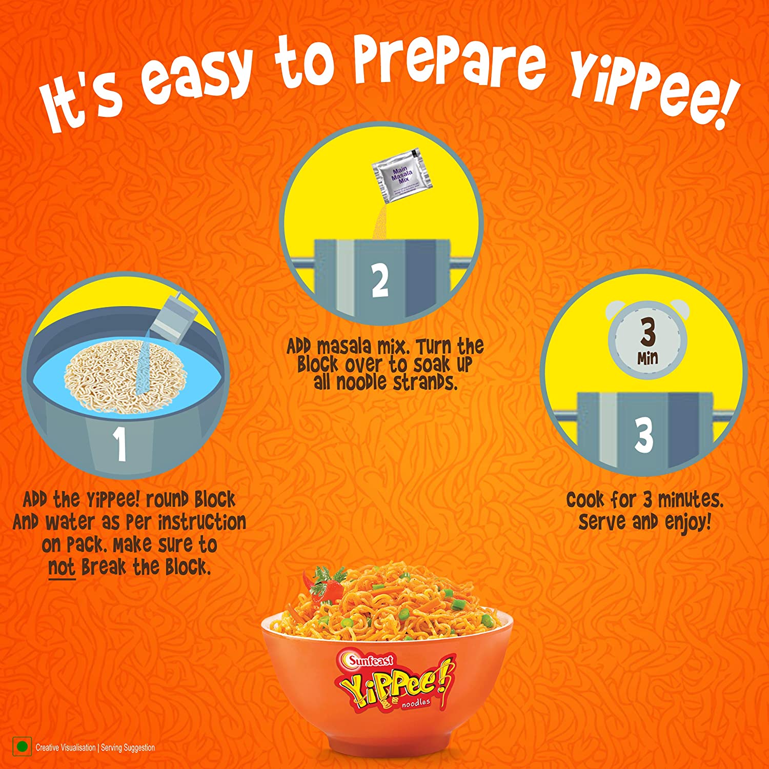 Sunfeast YiPPee Noodles Magic Masala - 60 g