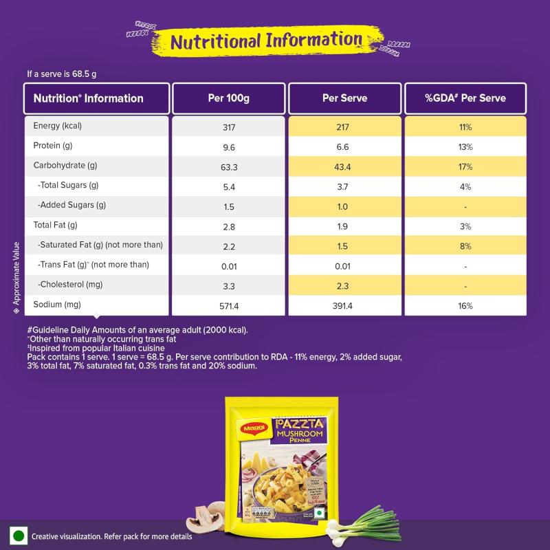 Maggi Mushroom Penne Pazzta - 64 g