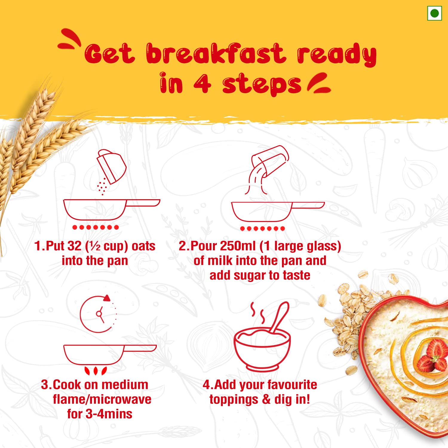 Saffola Masala Oats - Masala & Coriander - 500 g