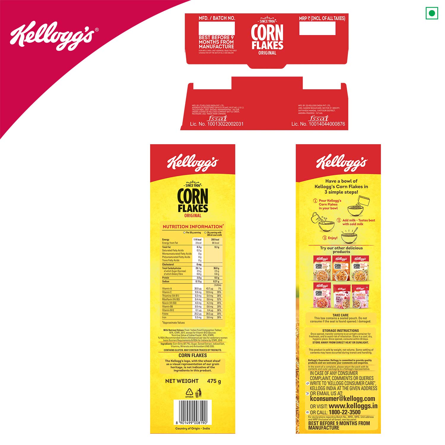 Kelloggs Corn Flakes Original - 475 g