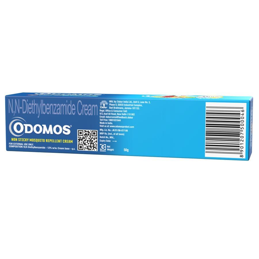 Odomos Cream - Non-Sticky Mosquito Repellent - 50 g