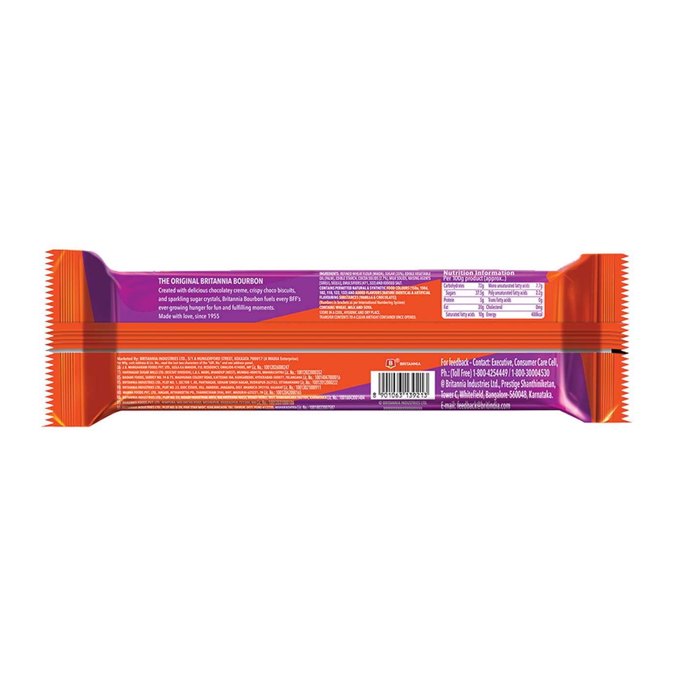 Britannia Bourbon Chocolate Cream Biscuits - 150 g