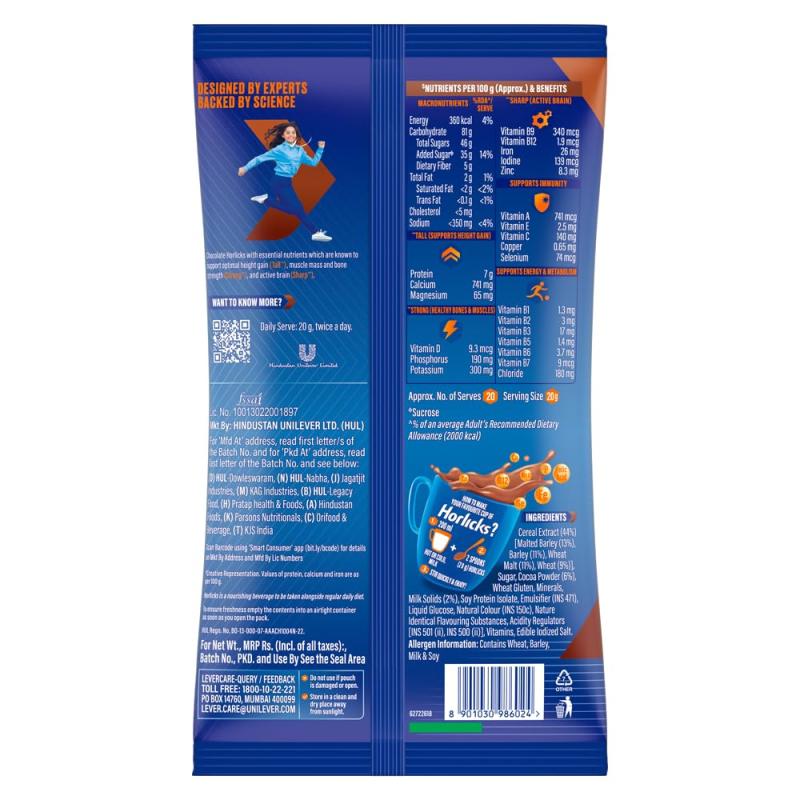 Horlicks Chocolate Delight - Pouch - 400 g