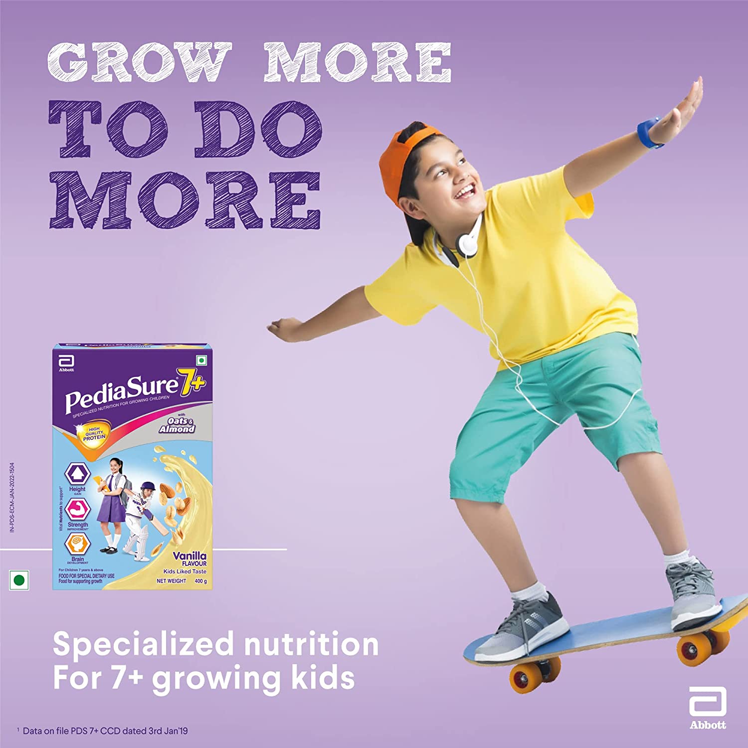 Pediasure 7 Plus Vanilla Flavour Powder - 400 g