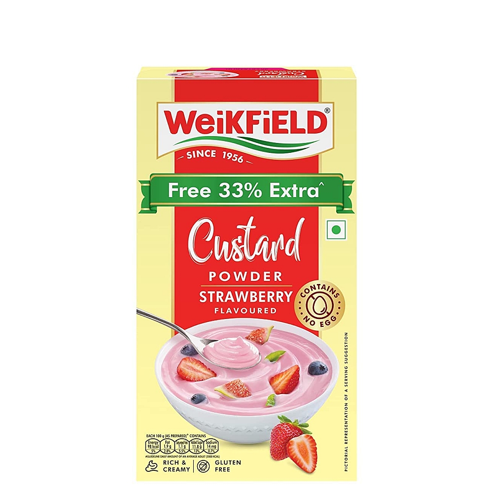 Weikfield Custard Powder - Strawberry - 75 g