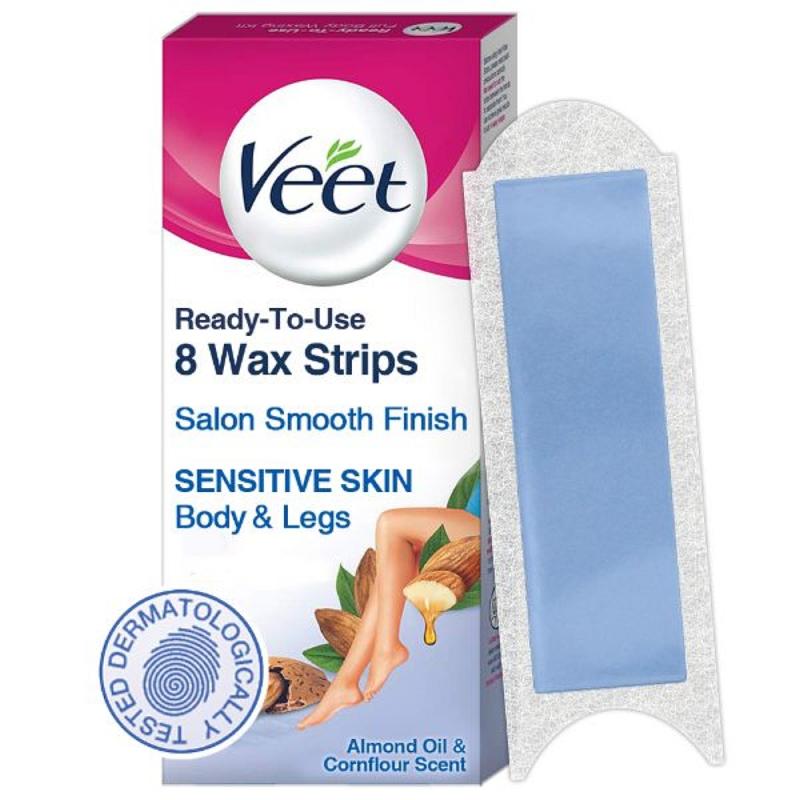 Veet Hair Removal Waxing Strips Kit - Sensitive Skin - 20 Strips