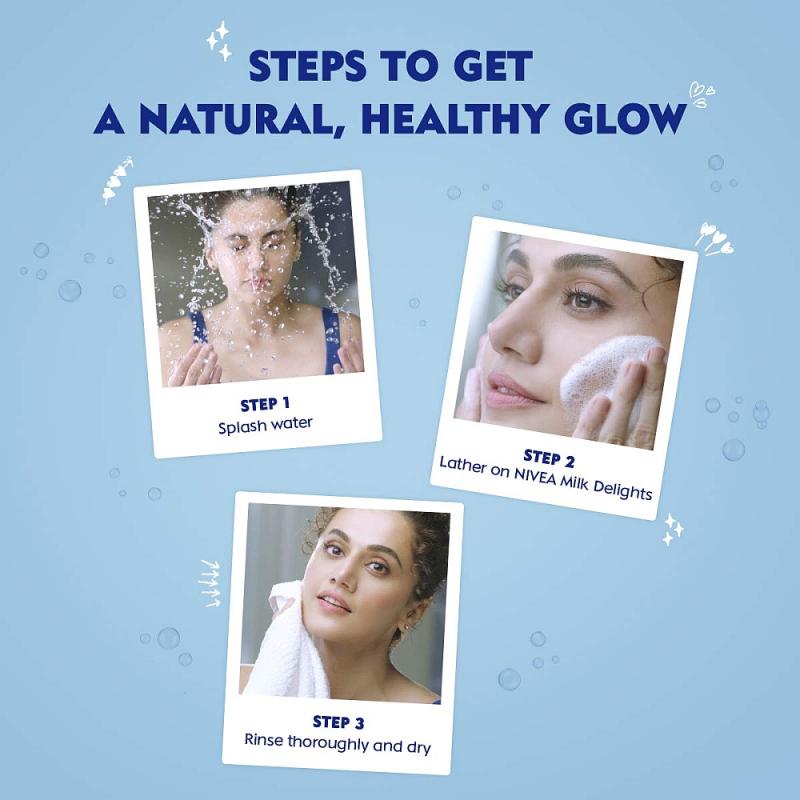 Nivea Milk Delights Face Wash - Rose - 100 ml