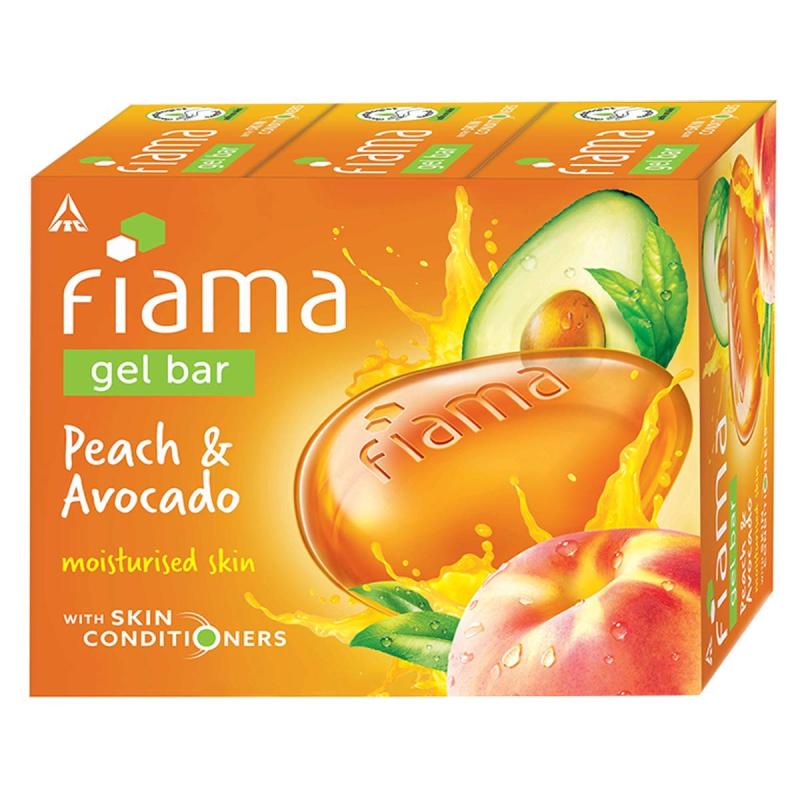 Fiama Peach & Avocado Gel Bar - 3x125 g