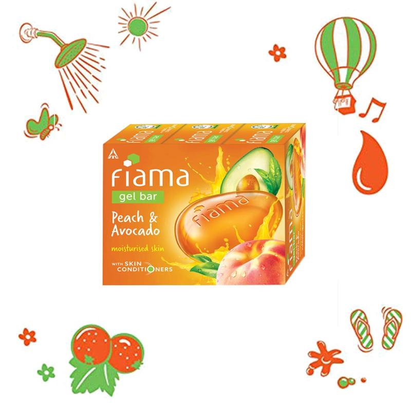 Fiama Peach & Avocado Gel Bar - 3x125 g