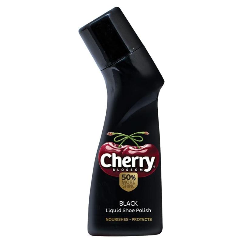 Cherry Blossom Black Liquid Shoe Polish - 75 ml