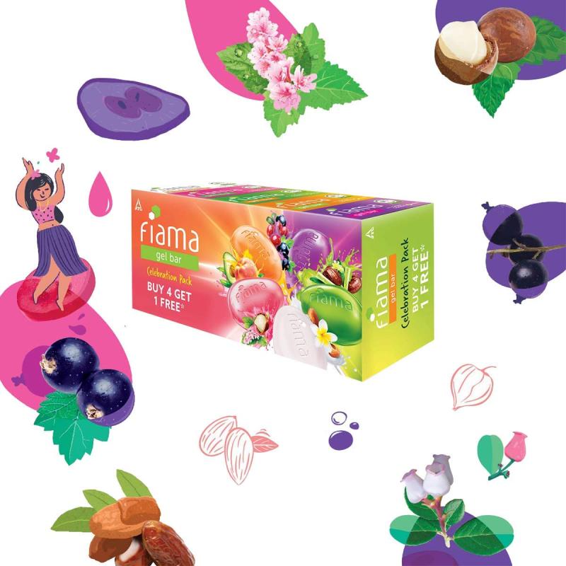Fiama Gel Bar Celebration Pack - 5x125 g