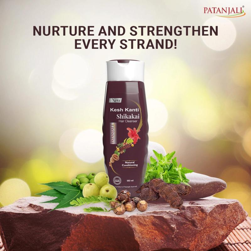 Patanjali Kesh Kanti Shikakai Hair Cleanser - 180 ml