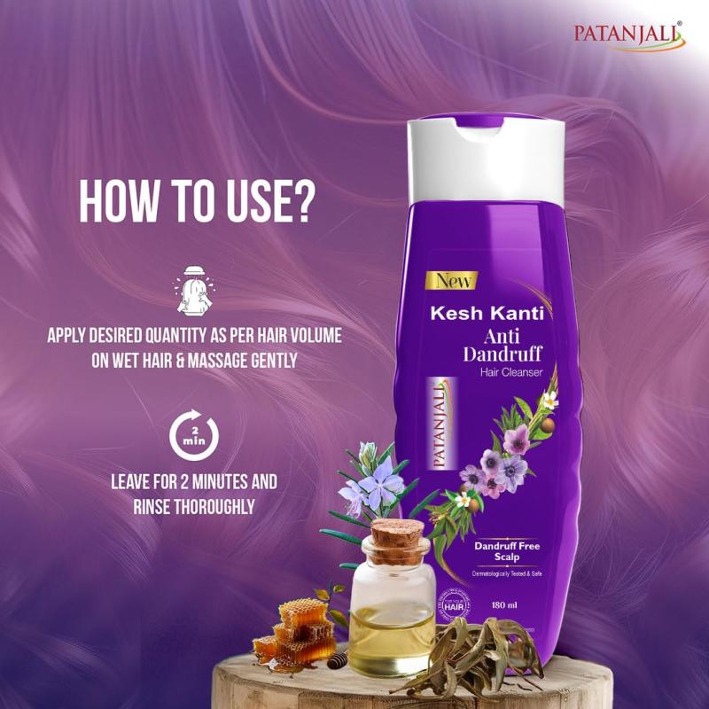 Patanjali Kesh Kanti Anti Dandruff Hair Cleanser - 180 ml