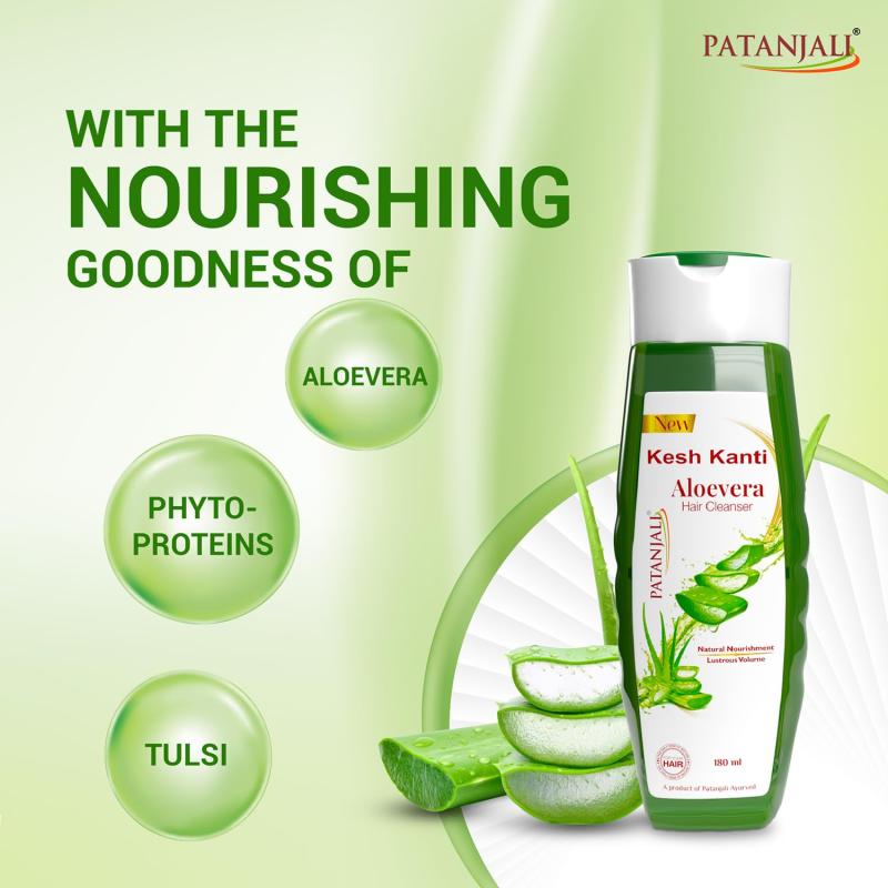 Patanjali Kesh Kanti Aloevera Hair Cleanser - 180 ml