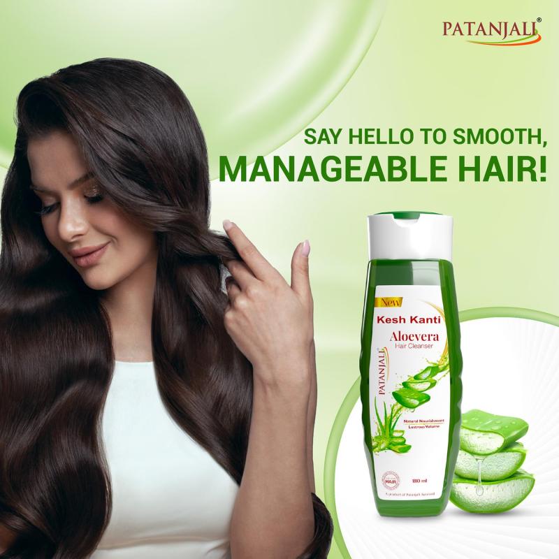 Patanjali Kesh Kanti Aloevera Hair Cleanser - 180 ml